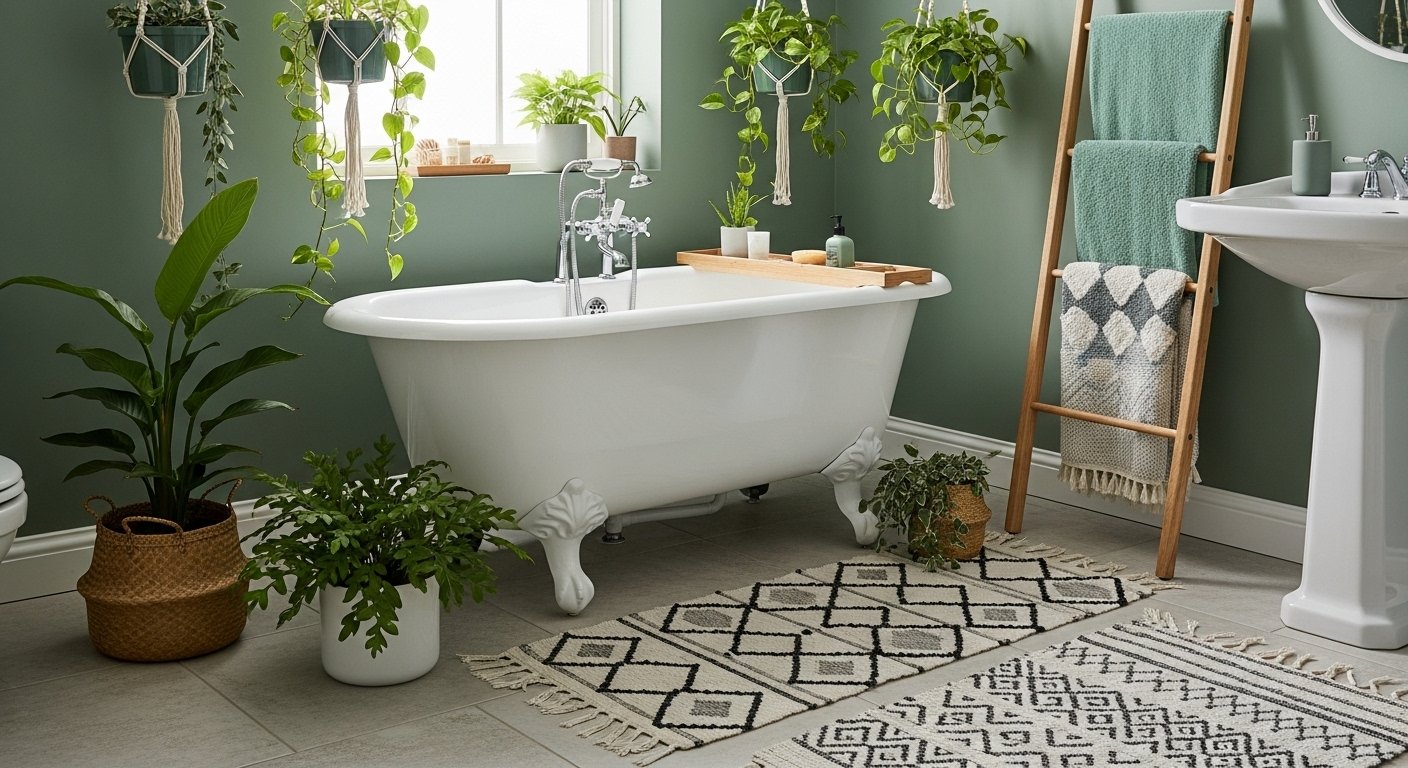 What Are the Cool Green Bathroom Decor Boho?