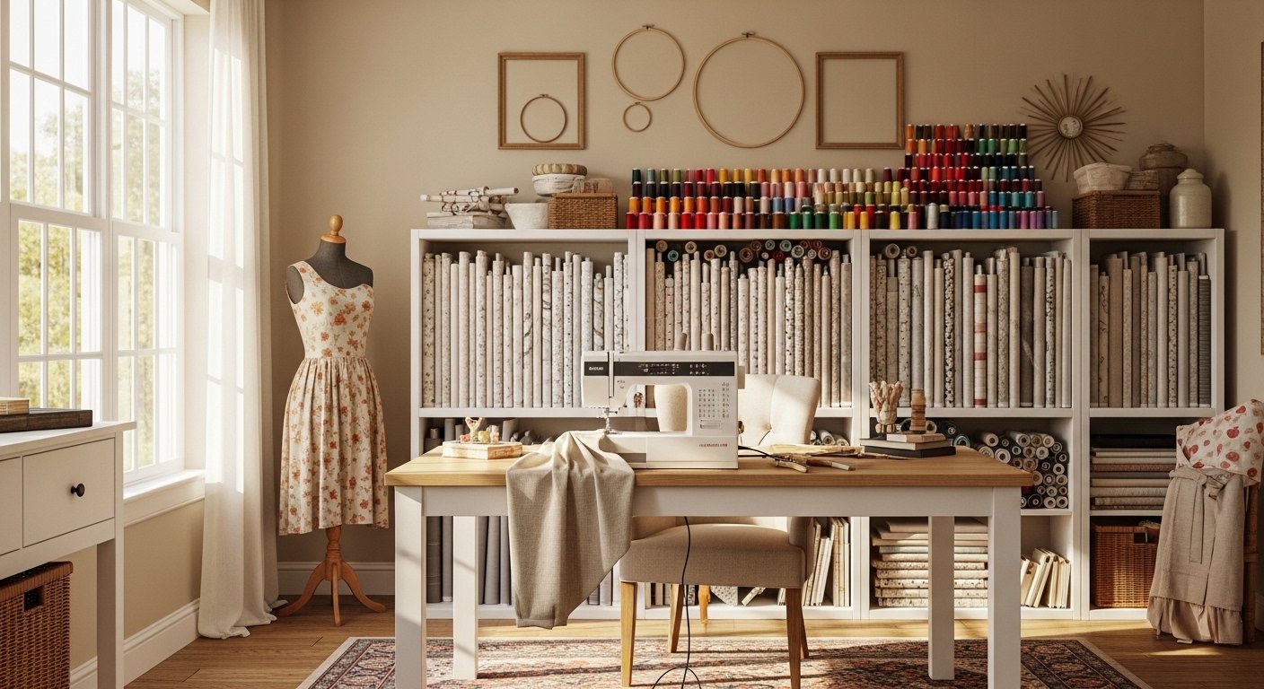 25 Quick Sewing Room Decor On A Budget for Every Style