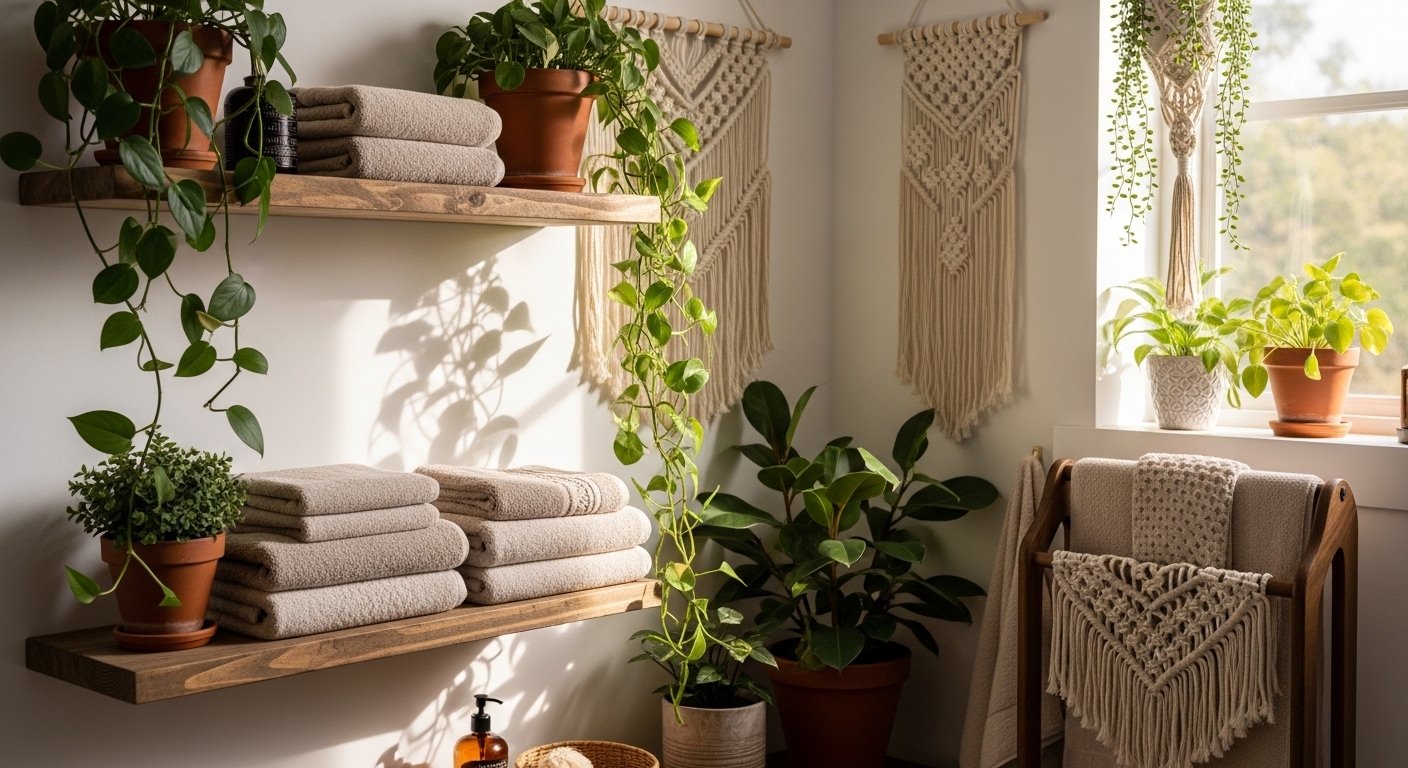 15 Easy Bathroom Towel Decor Boho You Will Love